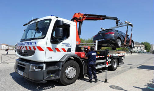 Véhicule de fourrière en fonction