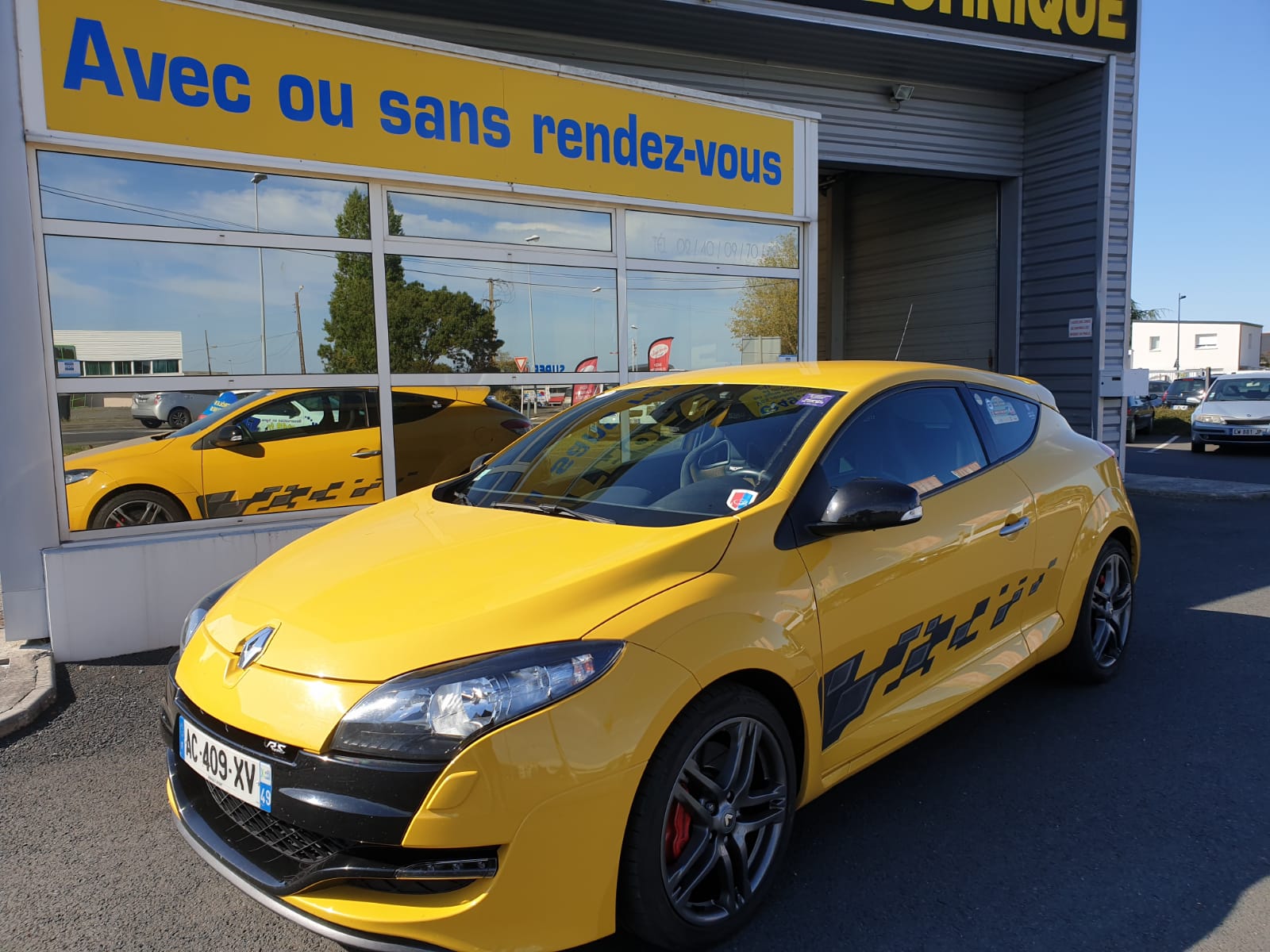 Fancar CT49 : Megane RS de 2009 au contrôle technique de Varades 699 rue du general de gaulle à Varades